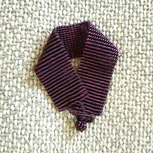 Beaded Geometric Boho Burgundy Brown Bracelet